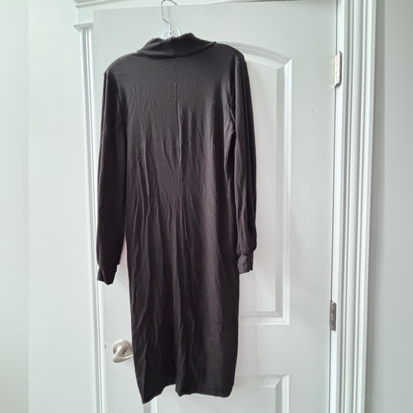 Bebe Black Mock Neck Long Sleeve Dress - Picture 4 of 7